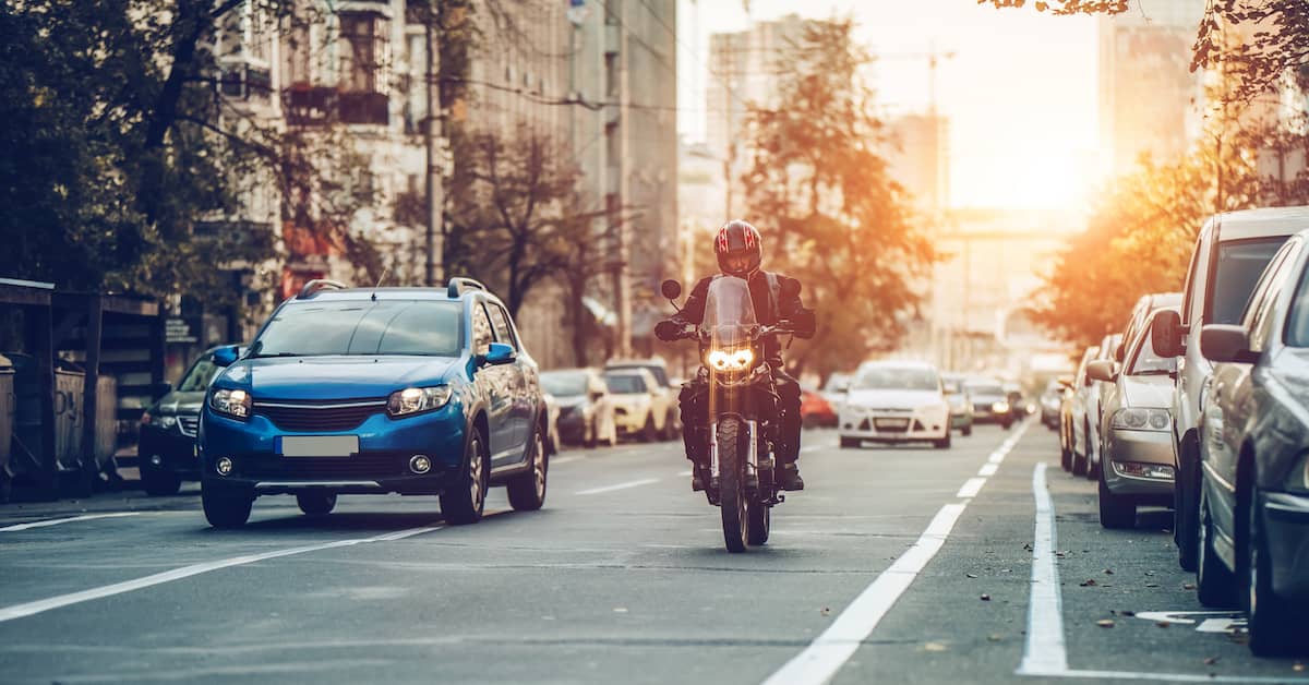 a motorcycle in traffic | Roberts Wilson, P.A.