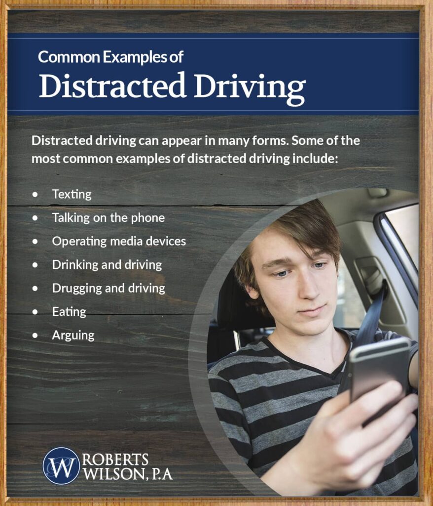 examples of distracted driving list | Roberts Wilson, P.A.
